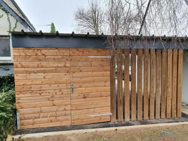 Carport 9 - Carport et abri en bois avec finition tôle acier laqué