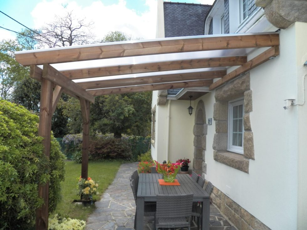 Pergola bioclimatique bois aluminium/alu, Finistère Morbihan