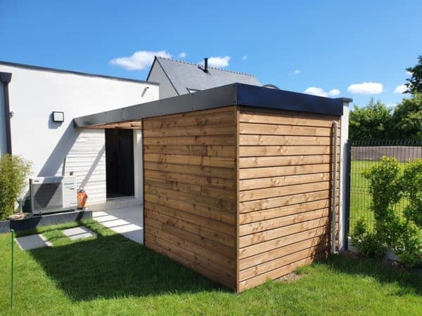 Abri 8 - Abri & Carport en bois finition tôle acier laqué