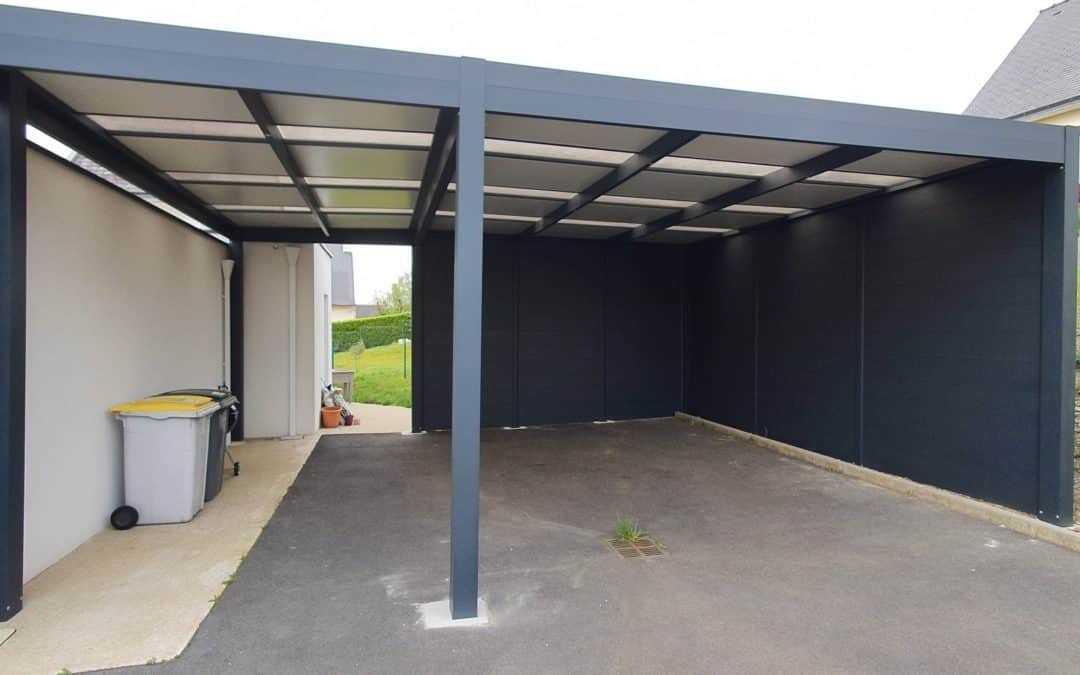 Réalisation d’un carport en aluminium.