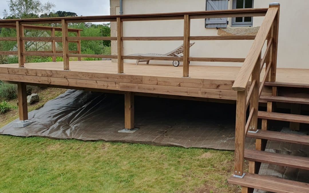 Réalisation d’une terrasse en hauteur, d’un escali…