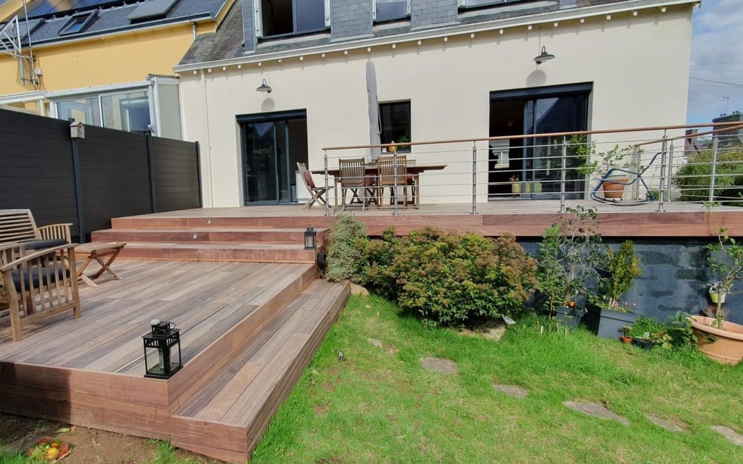 Réalisation d’une terrasse en padouk fixation hapa…