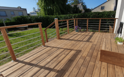 Terrasse en Kebony escalier GC modele Fouesnant 1 - Accueil Terrasse en Kebony escalier GC modele Fouesnant 1 - Accueil